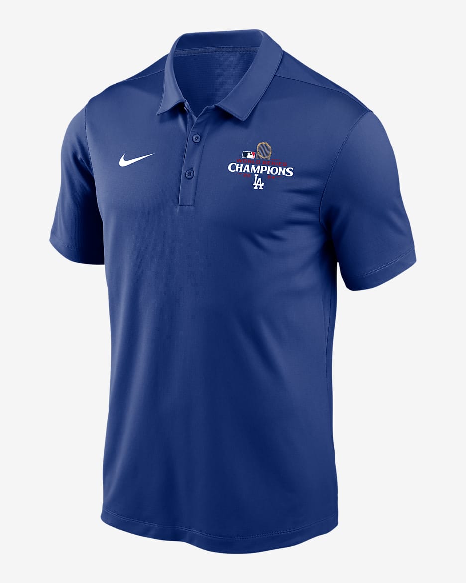 Los Angeles Dodgers 2024 World Series Champions Franchise Men s Nike Dri FIT MLB Polo